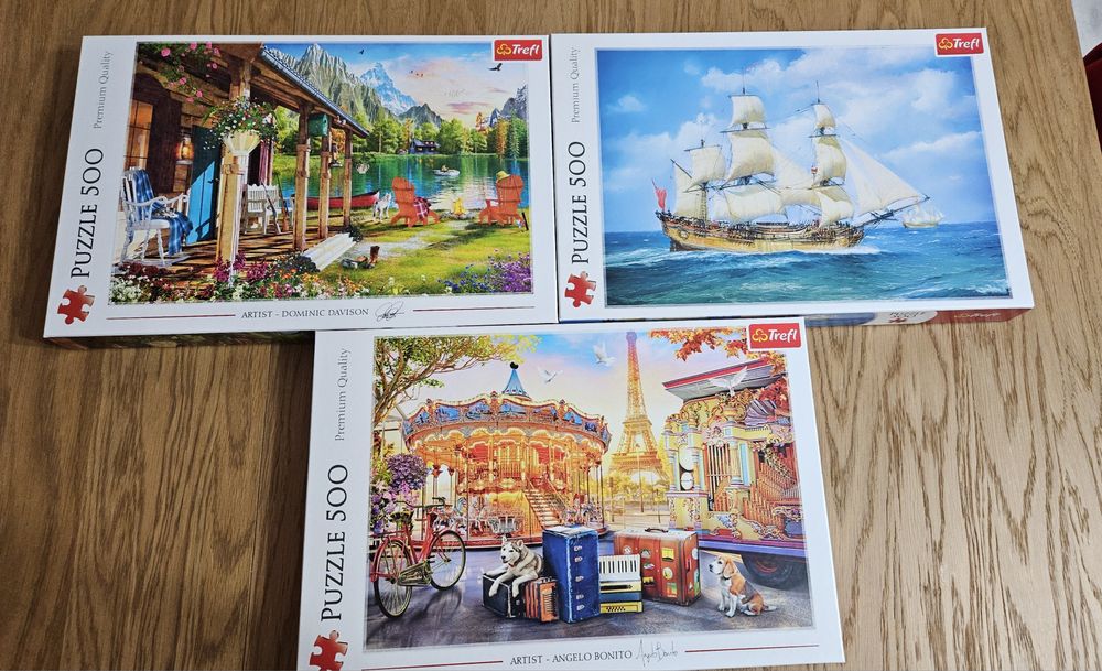 Puzzle 3 x 500 elementów