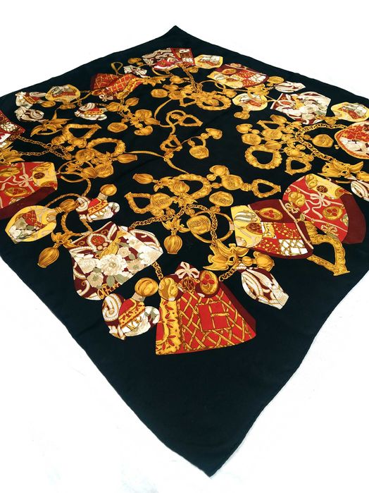 Nina ricci редкий винтажный платок, каре, (оригинал) vintage 80-е