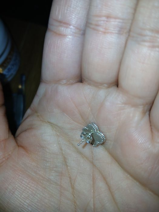 Срібні сережки-гвоздики