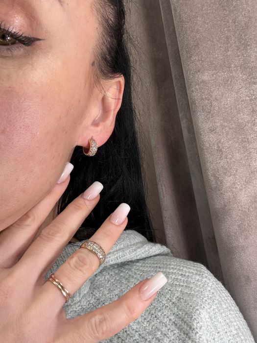 Золотий гарнітур сережки та каблучка 16.5р