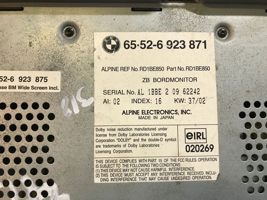 AUTO RADIO 2DIN NAVEGAÇÃO ORIGINAL BMW E46 SERIE 3 320 6552-6923871