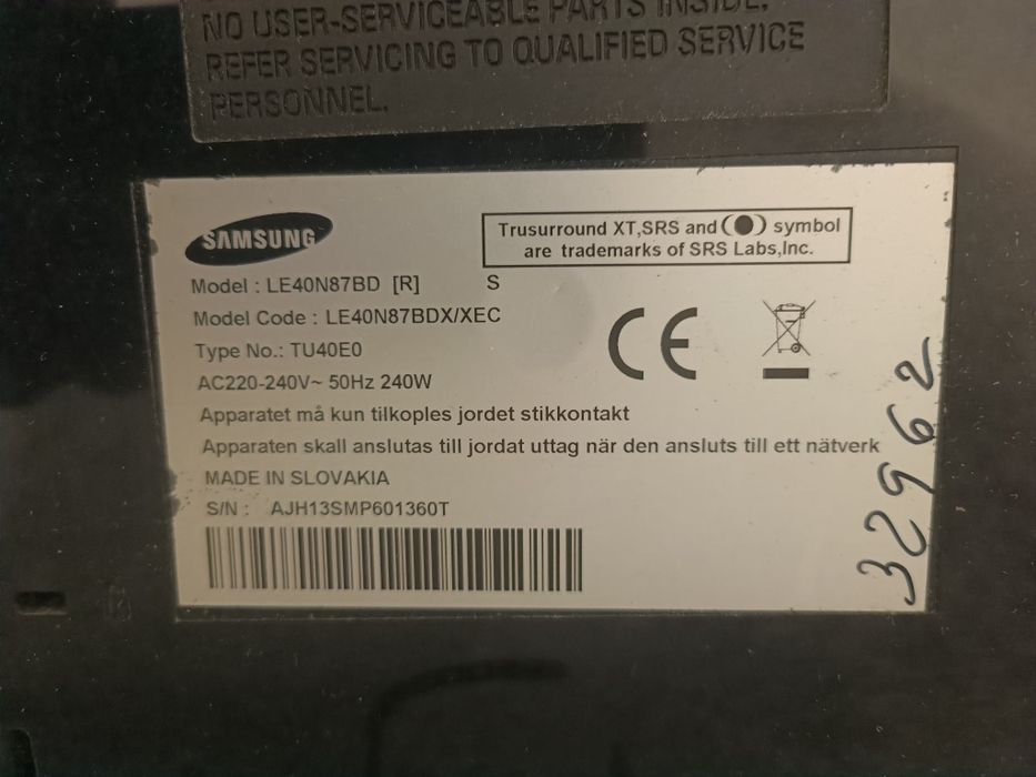 Vendo plasma Samsung com avaria