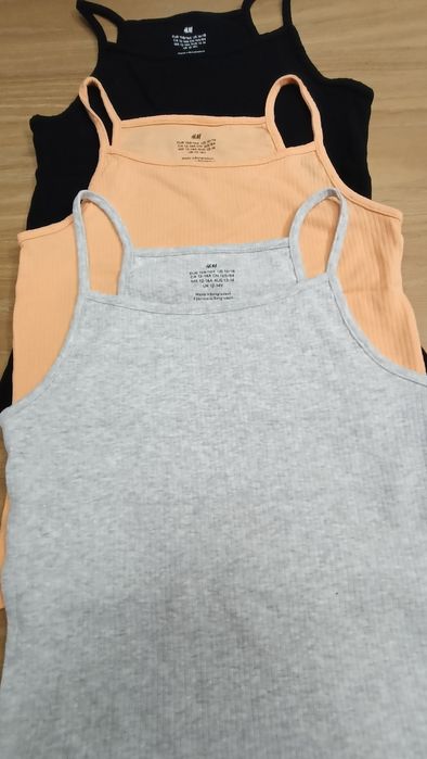 Koszulki na ramiączkach dziewczęce H&M 3 szt.