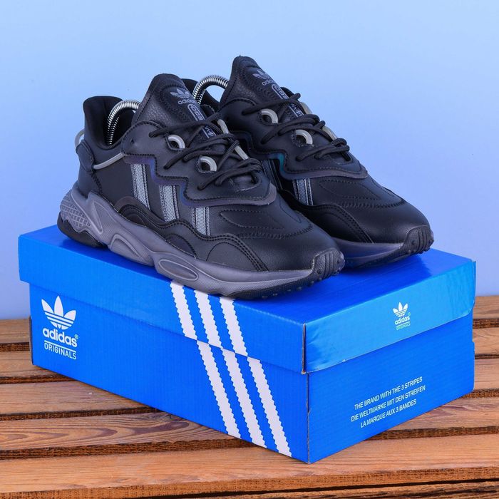 (2266) Кросівки Adidas Ozweego чорні з сірим (41-45) адідас