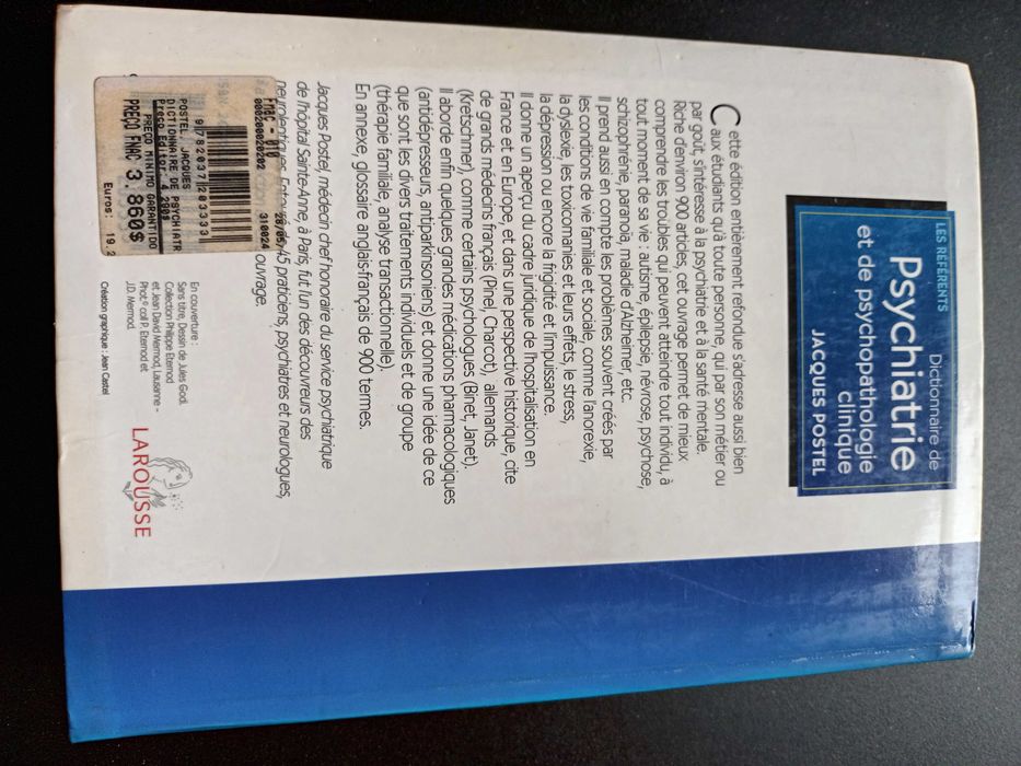"Dictionnaire de Psychiatrie et de Psychopathologie Clinique" Postel