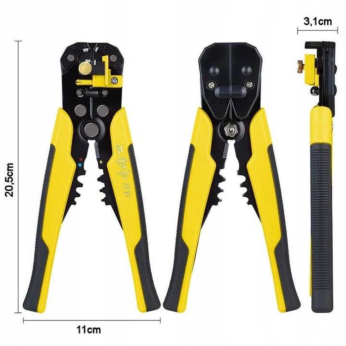 ŚCIĄGACZ IZOLACJI KABLI PRZEWODÓW Automatyczny Zaciskarka 0,2 - 5 mm