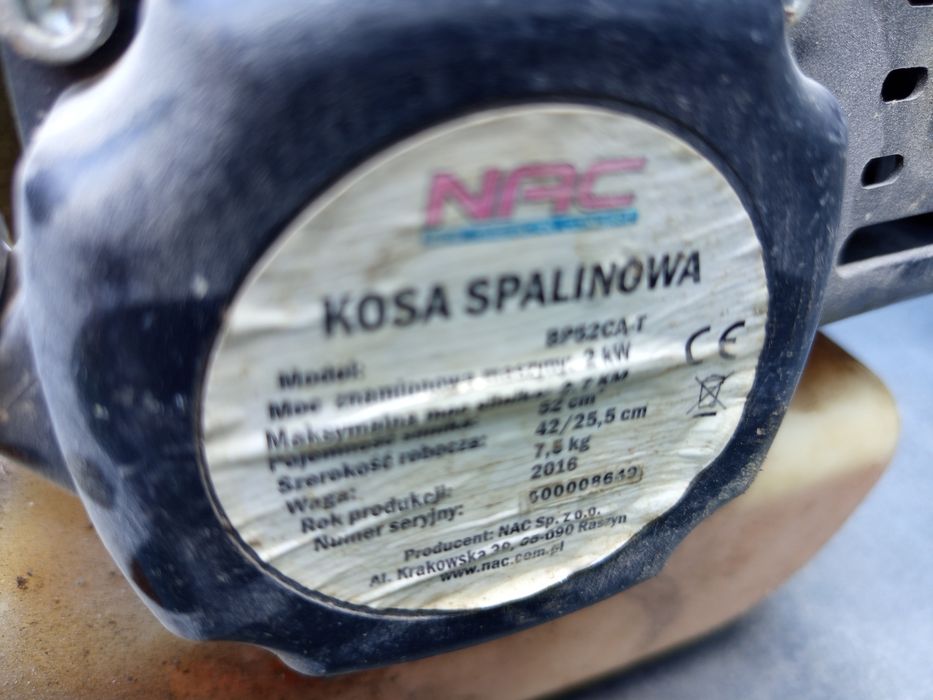 Kosa spalinowa NAC uszkodzona