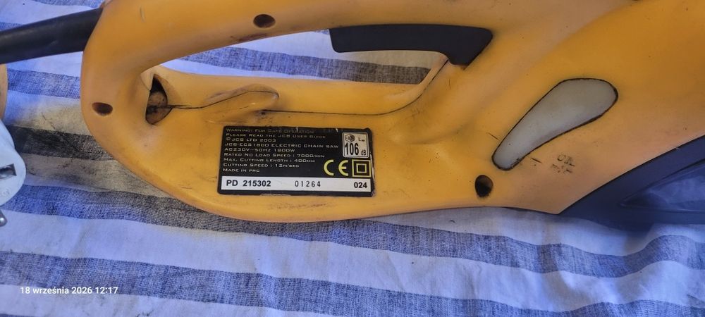 Piła łańcuchowa elektryczna JCB