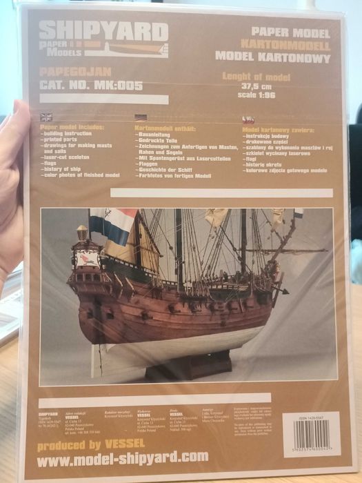 Model kartonowy Shipyard - Papegojan