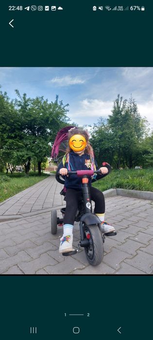 Велосипед візок дитячий. Унісекс. Триколісний.