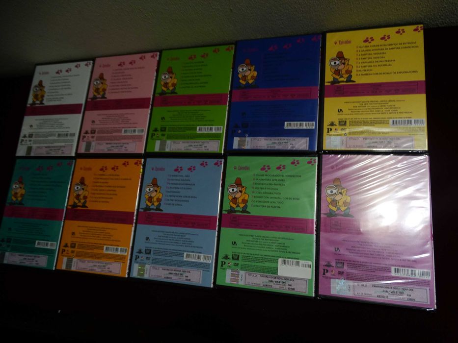 DVD Pack-Pantera cor de rosa-Nova colecção de animação 10 DVDs selados