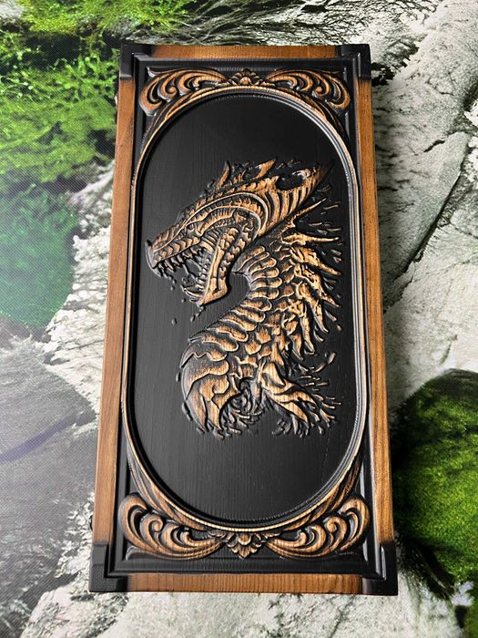 нарди нарды з дерева, дракон, китайський дракон, дракон вісьмірка