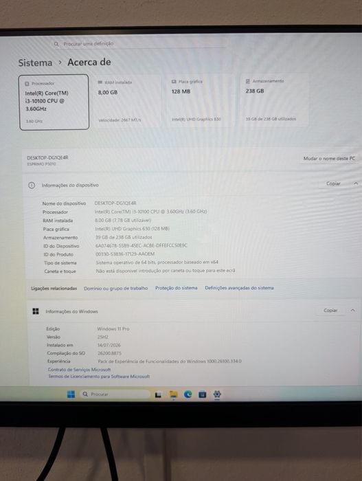 Computador Fujitsu Esprimo P5010