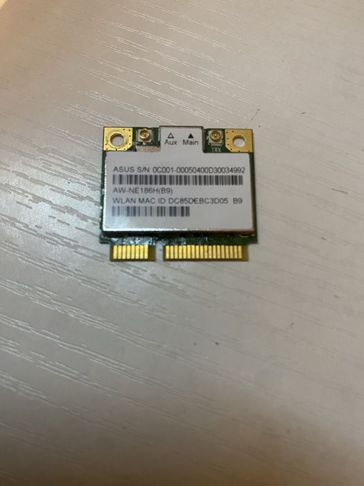 Placa Wi-Fi + Bluetooth ASUS AW-NE186H(B9) - Mini PCIe Half Size