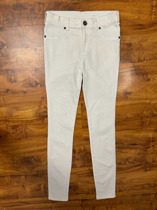 Białe spodnie jeansowe jeansy jegginsy stretch Dr Denim rozmiar M 38