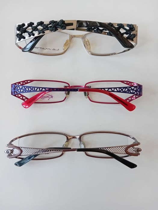 3 Armações/óculos marcas: La Matta, Kaos, Genesis. Made in Italy, novos a estrear.
