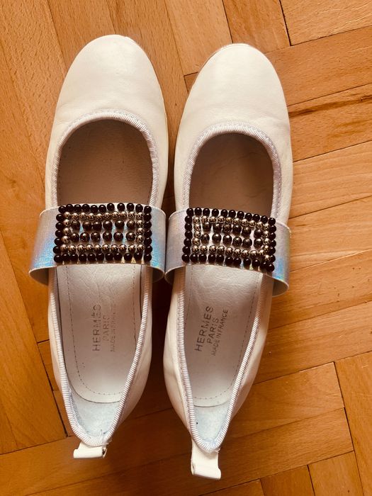 Buty baleriny białe na wesele 38