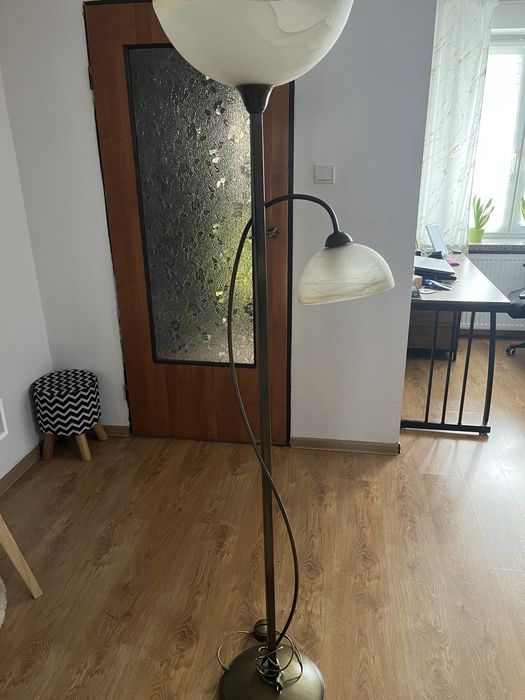 Lampa podłogowa złoto- miedziana