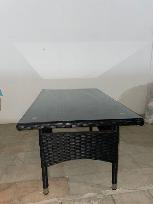 Conjunto de 2 cadeiras e mesa de exterior