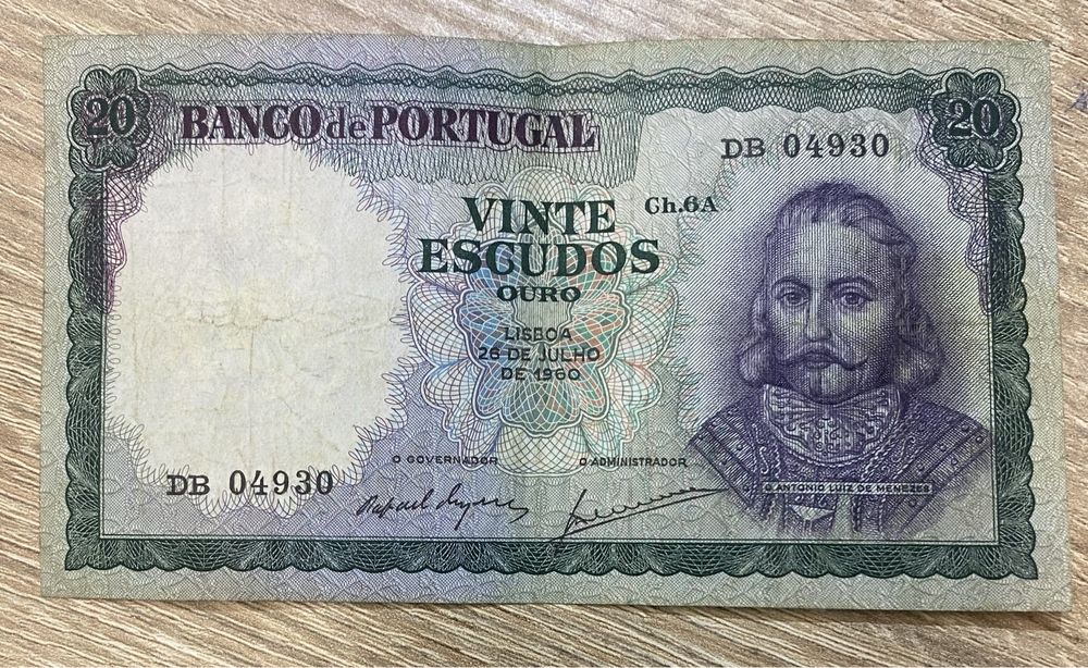 Nota 1325 - 20$00 ch. 6A - 1960