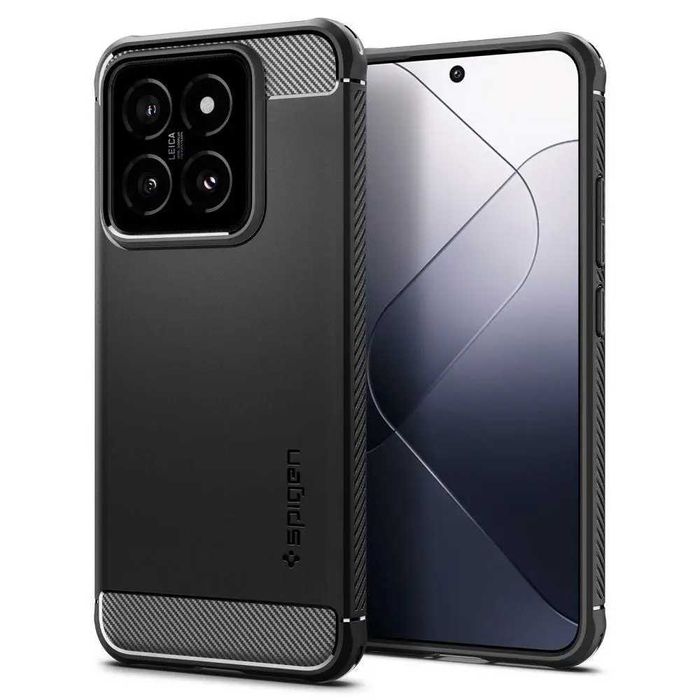 Чехол Spigen Rugged Armor для Xiaomi 14 Matte Black