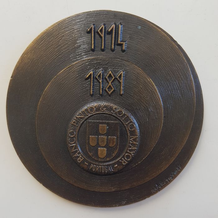 Conjunto de 4  medalhões bronze antigas