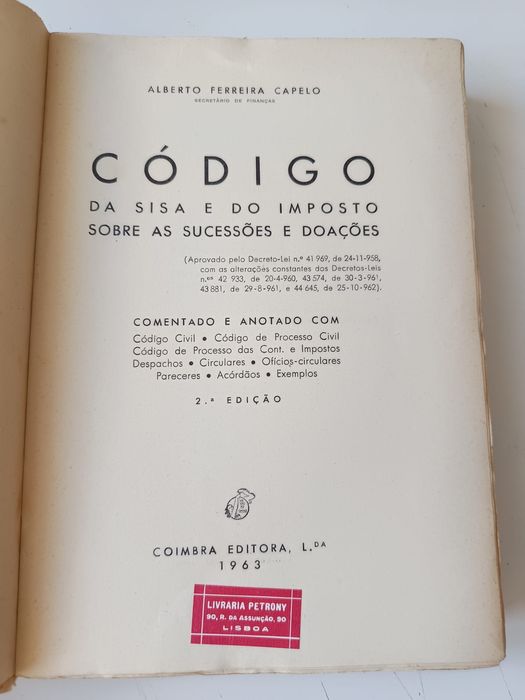 Código da sisa e do imposto sobre doações