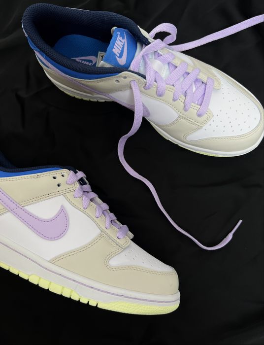 Оригинал Nike Dunk Low Khaki Blue Pink (FB9109 103) найк данки