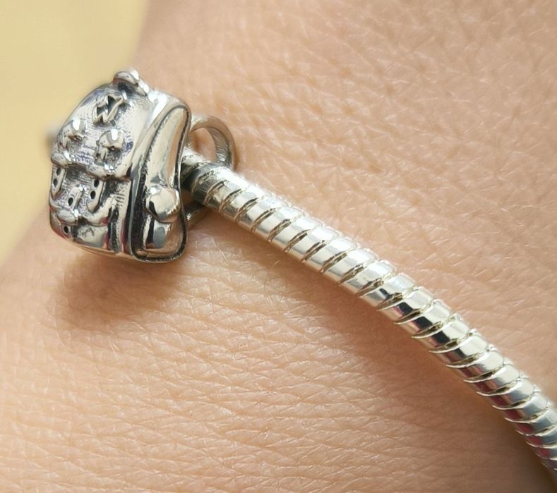 Zawieszka do bransoletki Plecak Podróż srebro 925