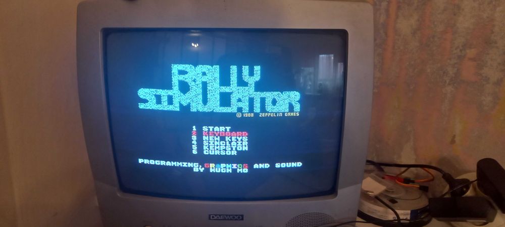 oryginalna gra Rally Simulator na ZX Spectrum