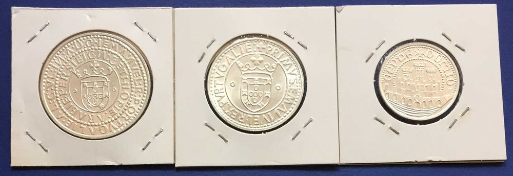 série descobrimentos 1983 XVII Exposição-3 MOEDAS-prata