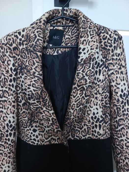 Płaszcz wiosenny elegancki czarny S