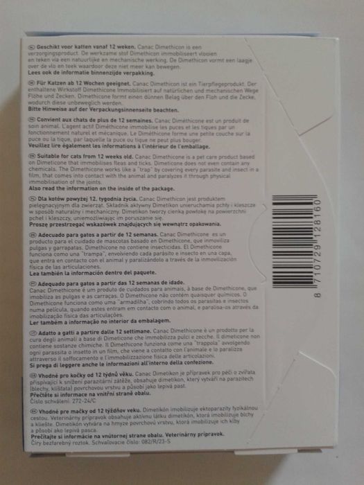 Dimethicon Krople na kleszcze i pchły dla kotów 1 ml na 1 miesiąc
