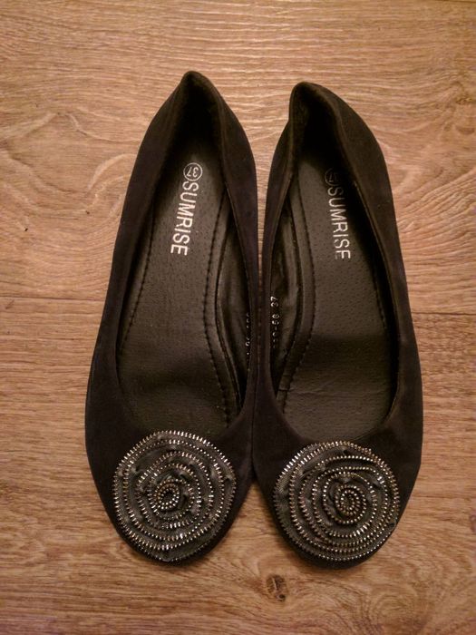 Замшевые балетки, туфли