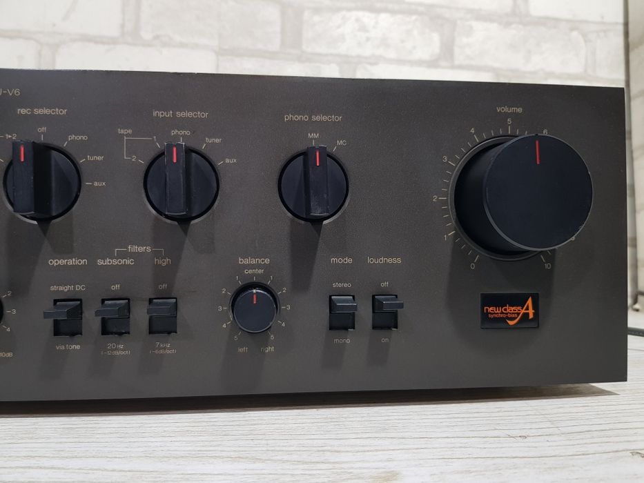 13кг!Стерео підсилювач TECHNICS SU-V6, *2x80 Вт, NEW Klacc A+, Jаpan