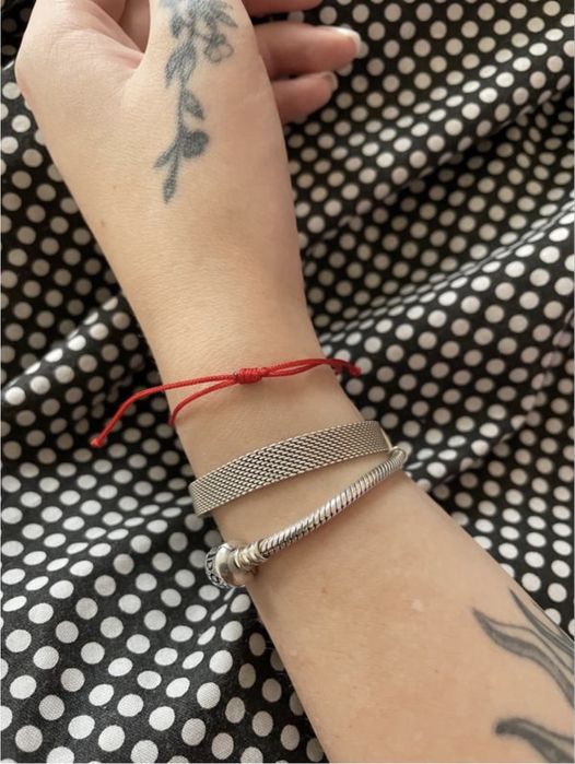 Червона ниточка срібло 925 браслет срібний оберіг Намистини