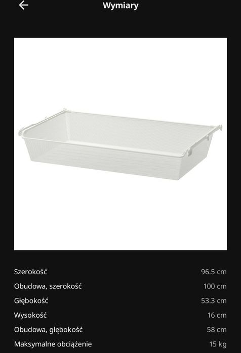 Ikea druciany kosz komplement