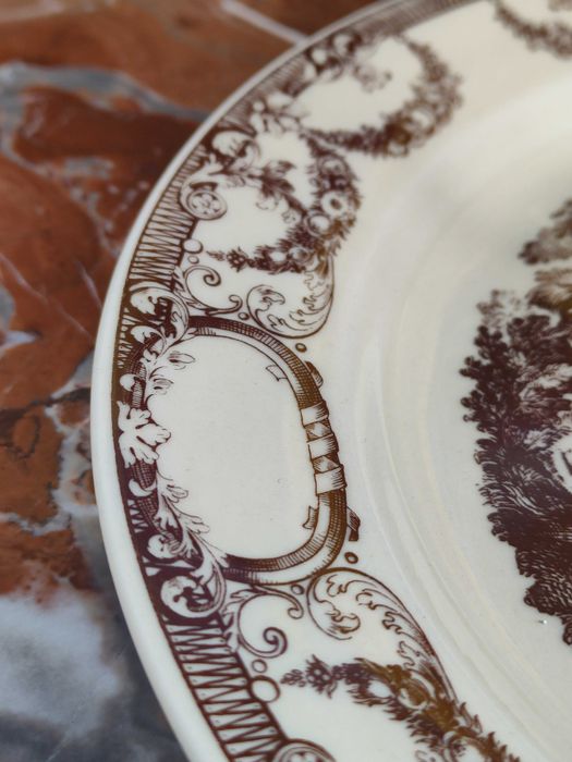 Porcelanowa myśliwska etażerka 2-poziomowa - Ridinger - Colditz #1