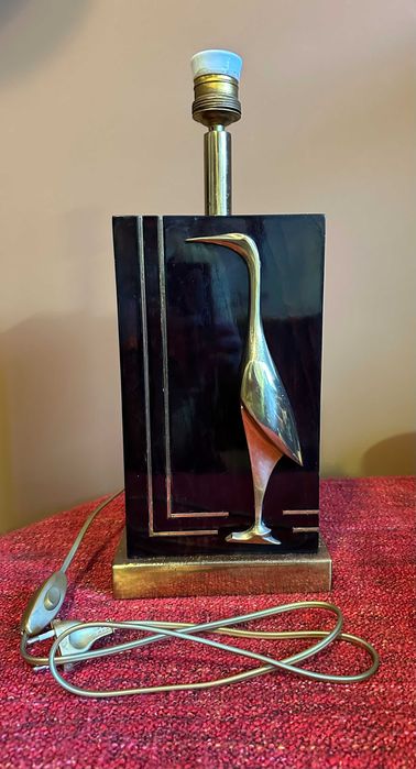 Candeeiro Flamingo Regency anos 70, Madeira e Latão