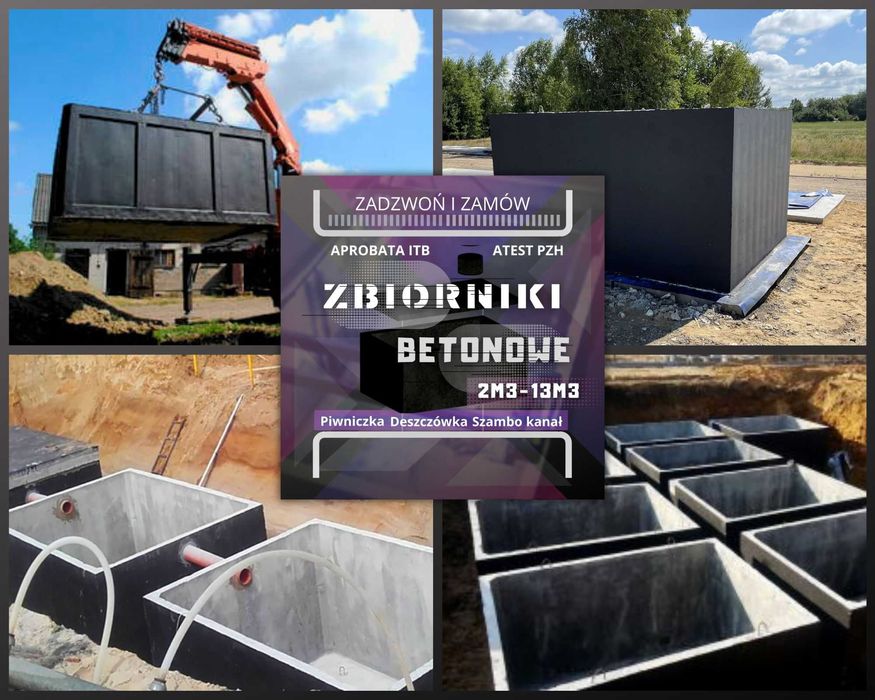 Zbiornik Betonowy 10m3 Schron Szambo Piwniczka Deszczówka Kanał Gnojów