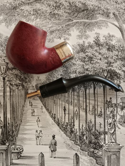 Cachimbo Petersons K&P argola em prata