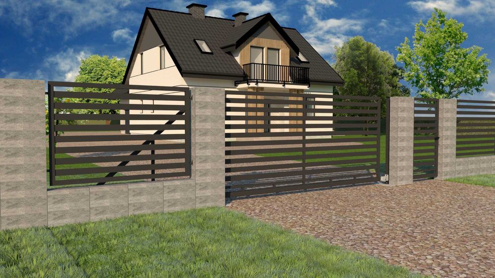 Brama przesuwna profil 80x20 (5mx1,5m )ocynk PRODUCENT