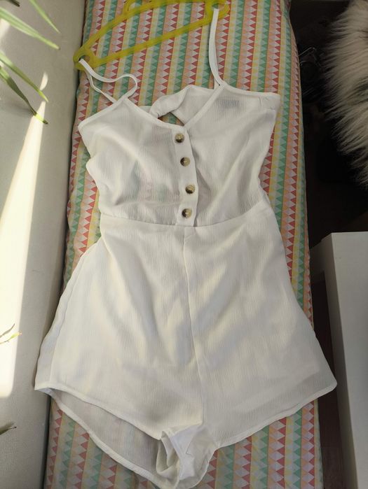 Літній білий комбінезон на підлітка або худеньку дівчину