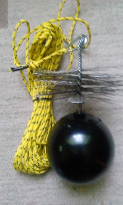 Zestaw Kominiarski, kula 5kg ze szczotką fi 150.