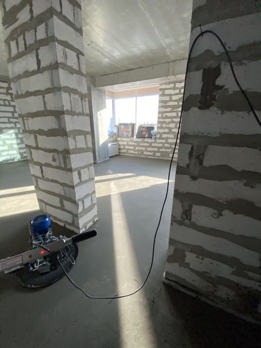 Машинная стяжка пола от 80 грн. Машинная штукатурка. Полусухая стяжка