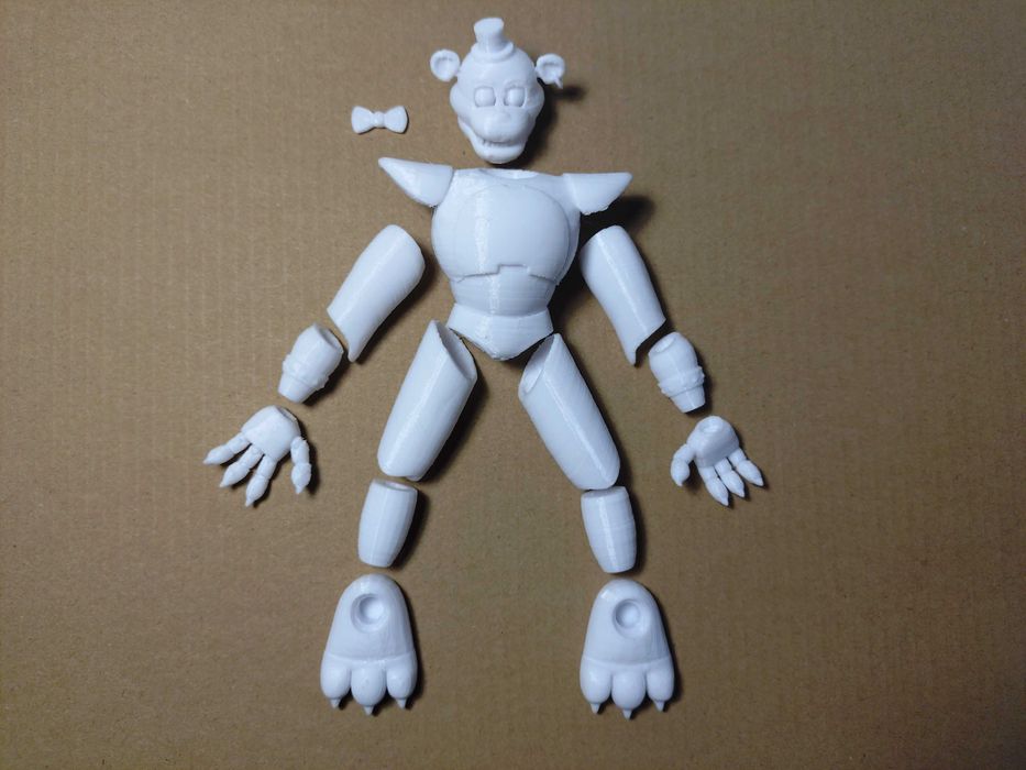 Figurka Glamrock Freddy wydrukowana na drukarce 3D