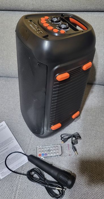 Nowy duży Głośnik przenośny LED Bluetooth 25W Mikrofon Karaoke