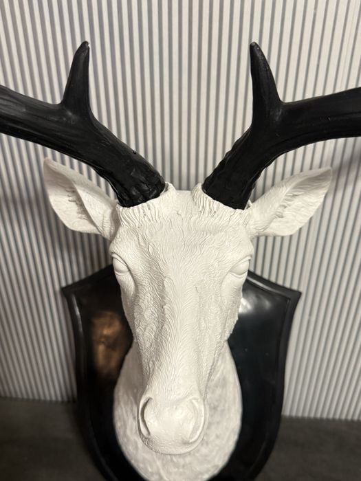 Glowa jelenia z porożem, rzeźba 3D unikat | home deco