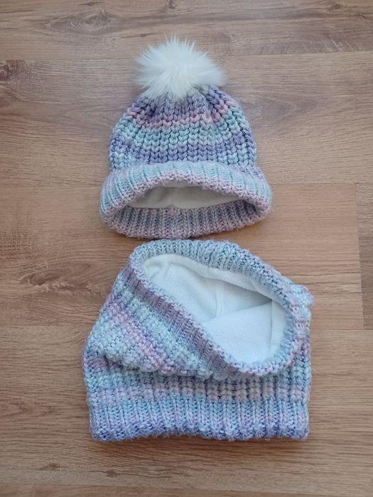 Zestaw zimowy czapka komin 54