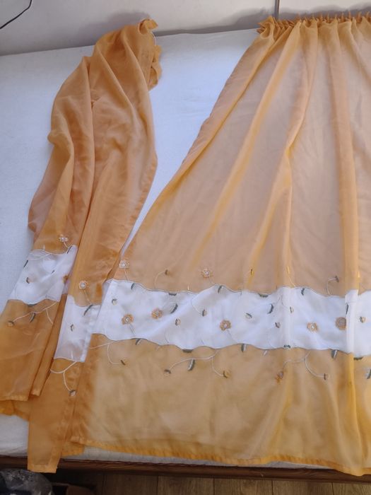 Vintage pomarańczowe firanki ¹²⁰